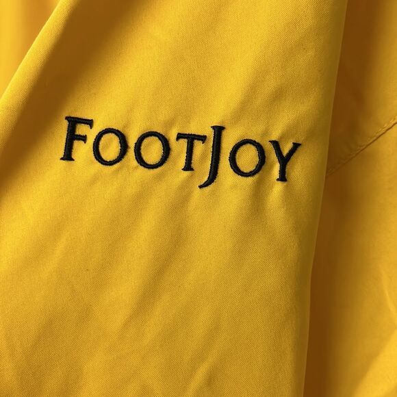 FootJoy Gold Embroidered Pullover Jacket w/ Front Zipper Pockets & V-Neck- Large - Picture 10 of 14